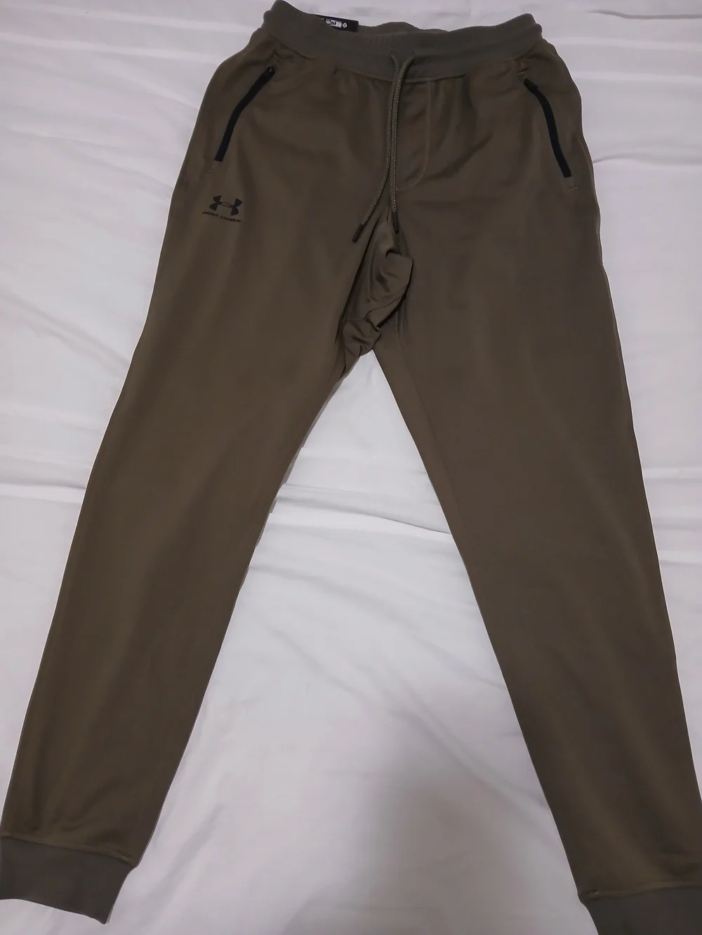 Under Armour Olive Jogger Sweatpants with Black Accents